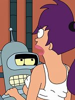 Bender Bending Rodriguez, Turanga Leela from Futurama cartoon