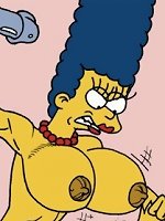 Marge Simpson, Lisa Simpson from The Simpsons cartoon