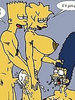 Bart Simpson, Marge Simpson, Lisa Simpson sex picture from The Simpsons cartoon
