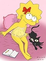 Snowball, Lisa Simpson sex picture from The Simpsons cartoon